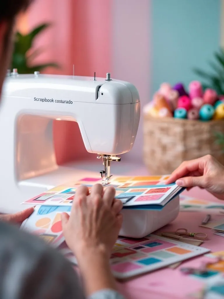 Costura no Papel: Como Usar a Máquina de Costura para Decorar Seu Scrapbook